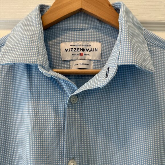 Mizzen+Main Button Up Dress Shirt Large Standard Fit - Picture 2 of 2